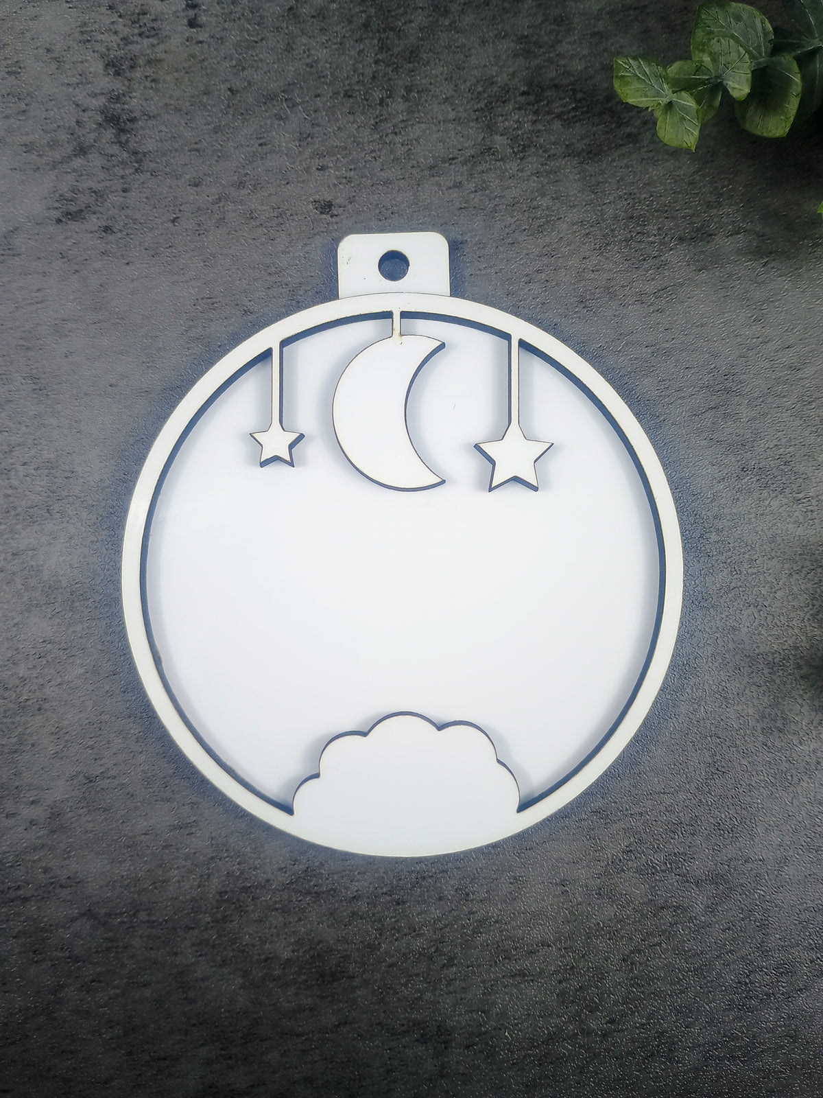 Baby's first Christmas ornament, cloud and star layered sublimation blank