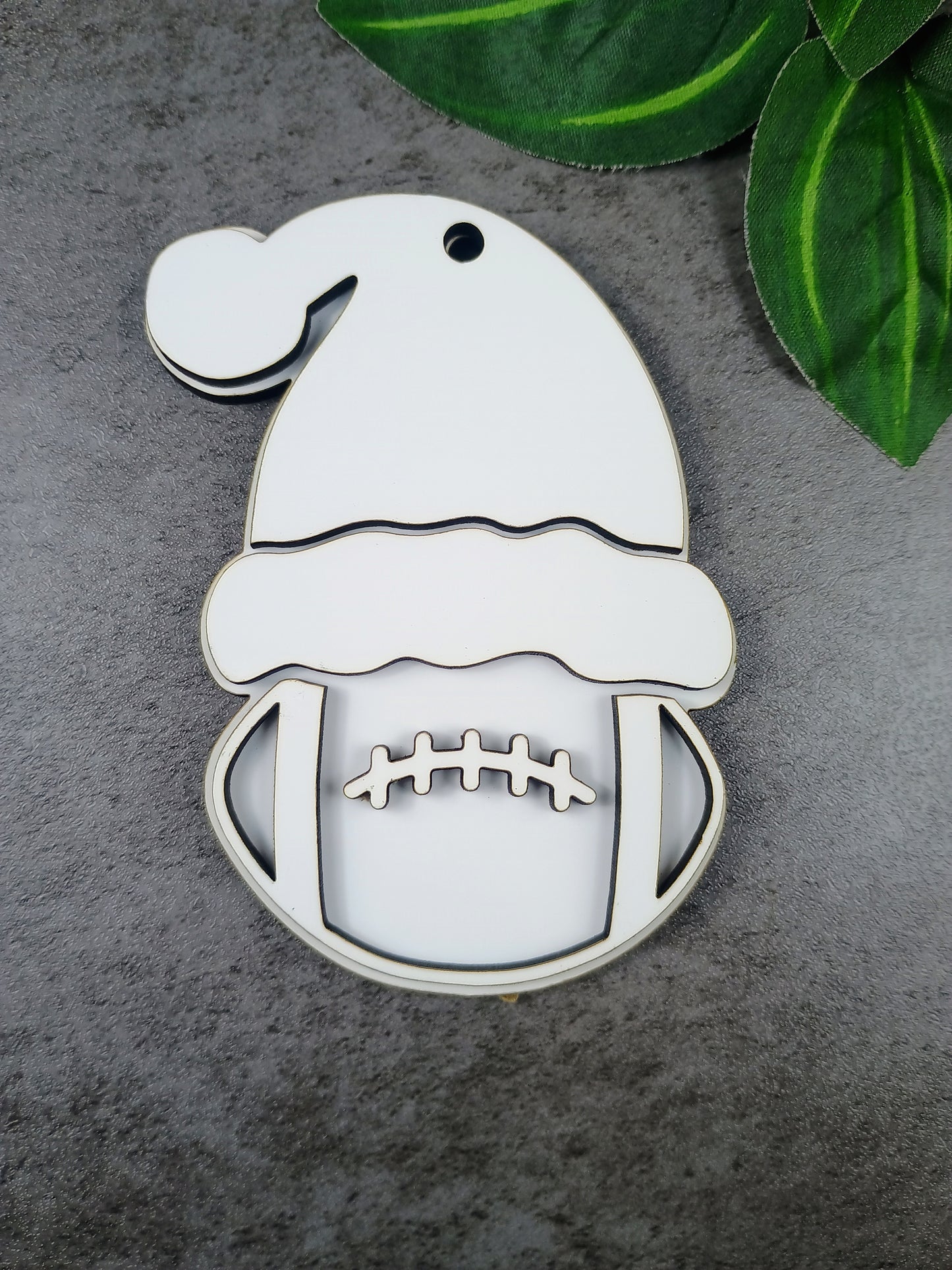 Sports Santa hat ornaments