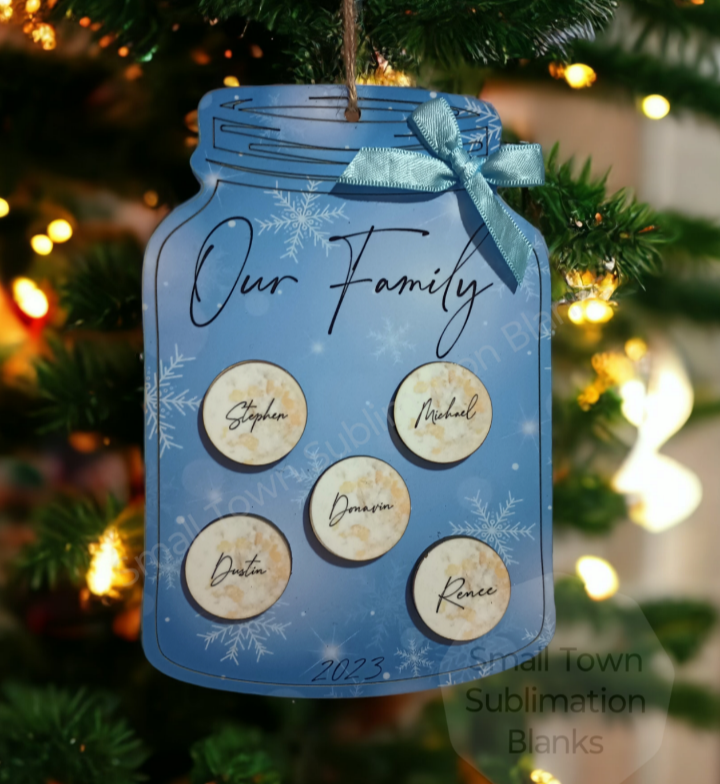 Mason jar cookie ornament