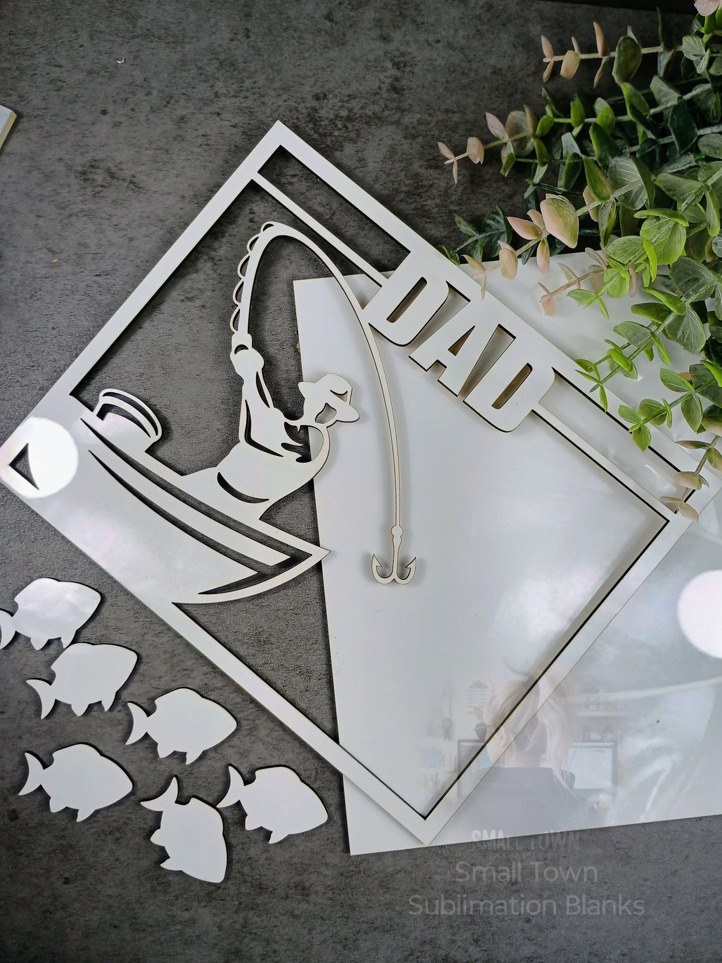 Fishing plaque, Father's Day, fish, kids,