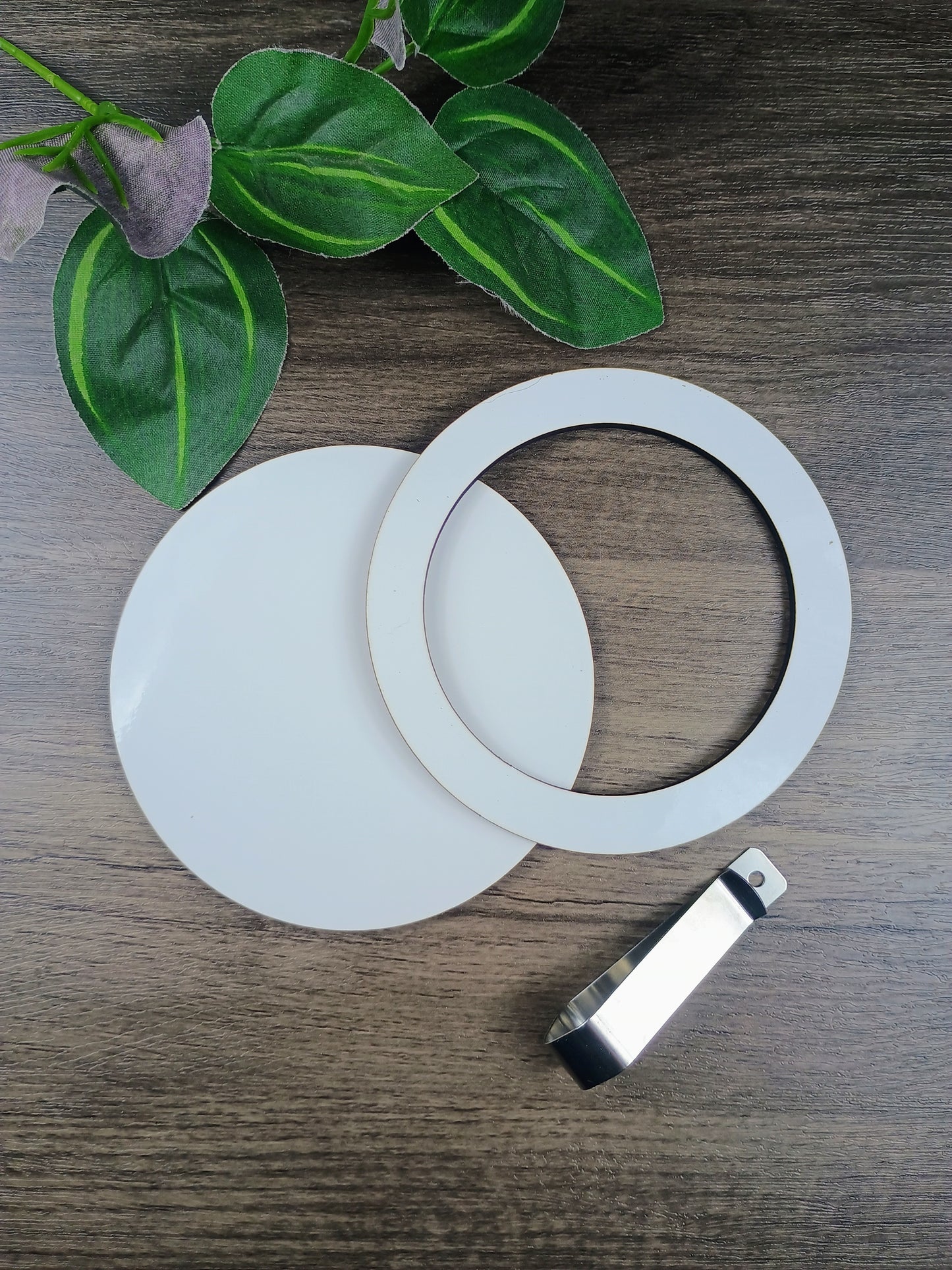 Round 2D visor clip blank