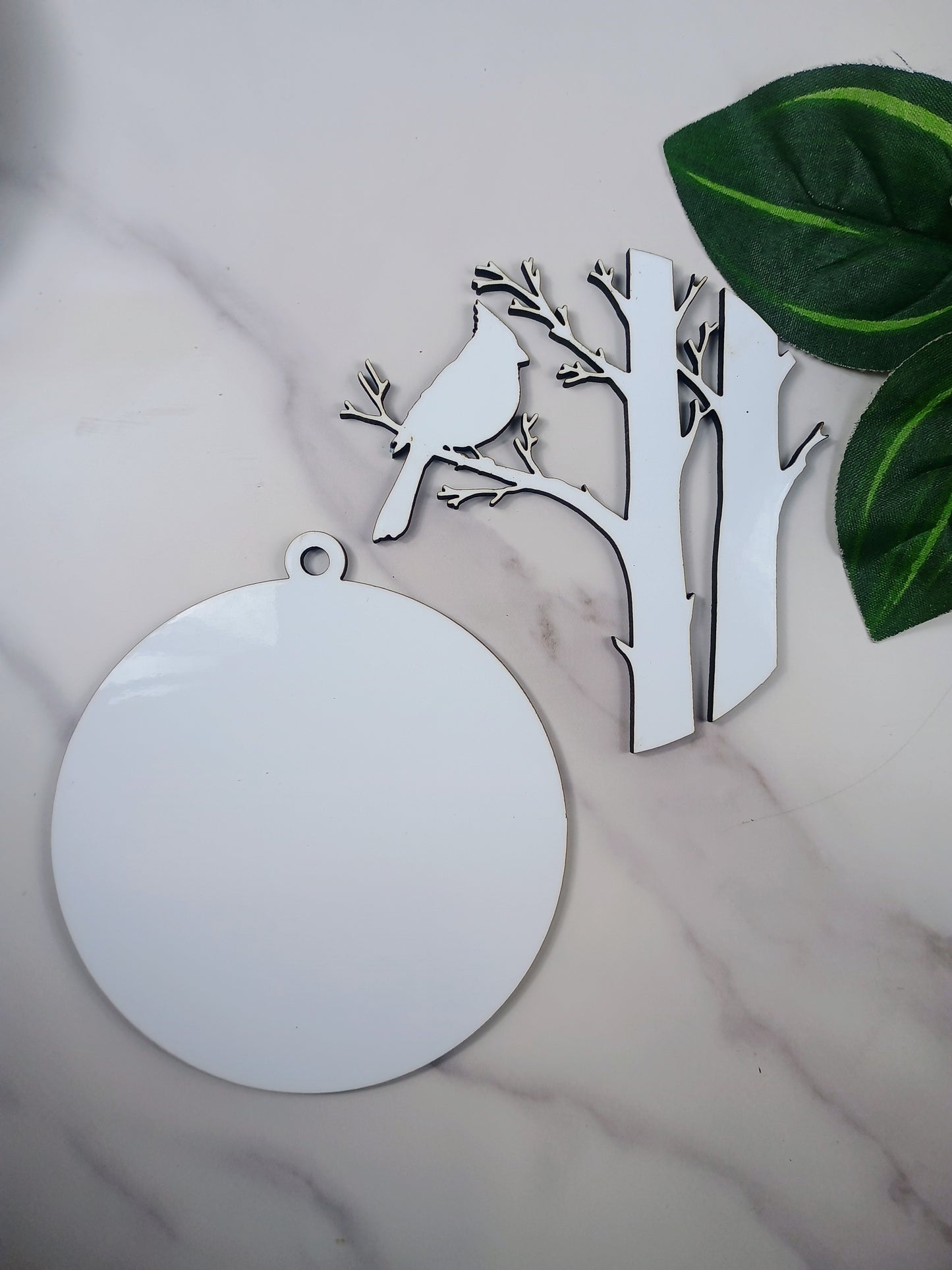 Memorial, Cardinal tree, Christmas ornament blank