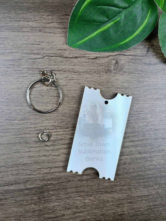 Ticket shape keychain