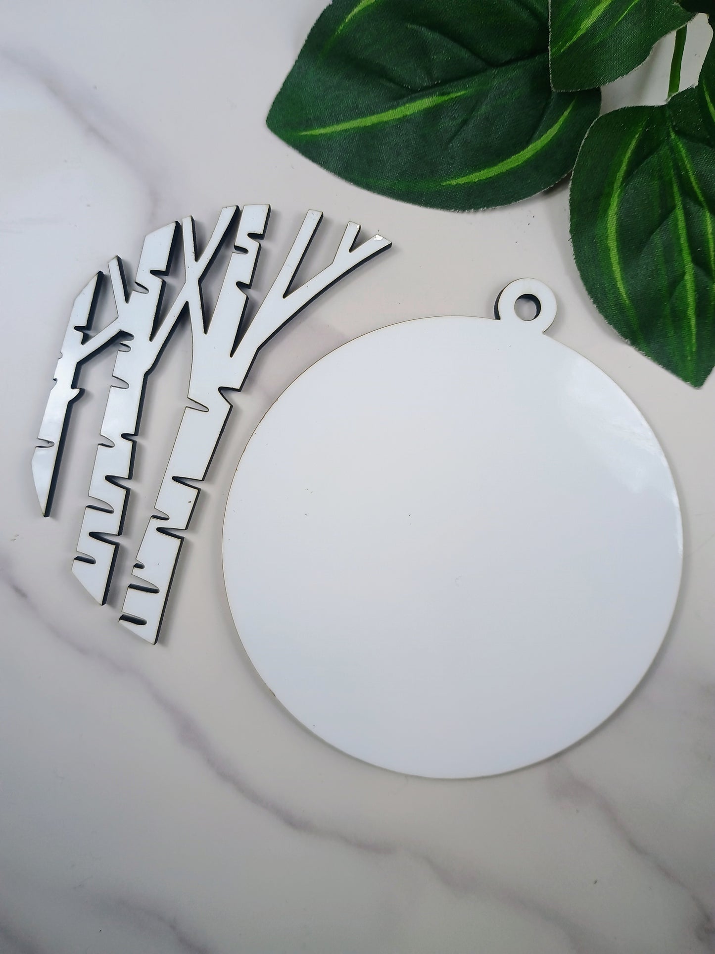 Sublimation blank layered, Round, tree brach blank.