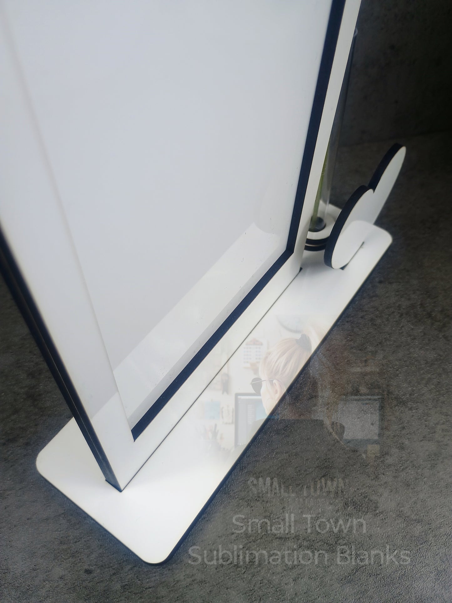 Layered photo frame with tube sublimation blank. Home decor
