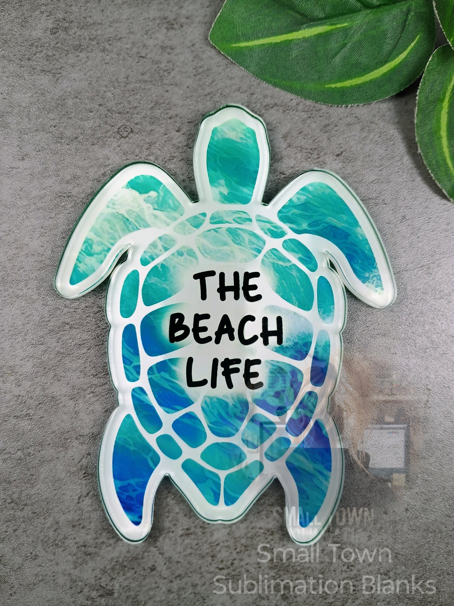 Turtle shape clear acrylic night light
