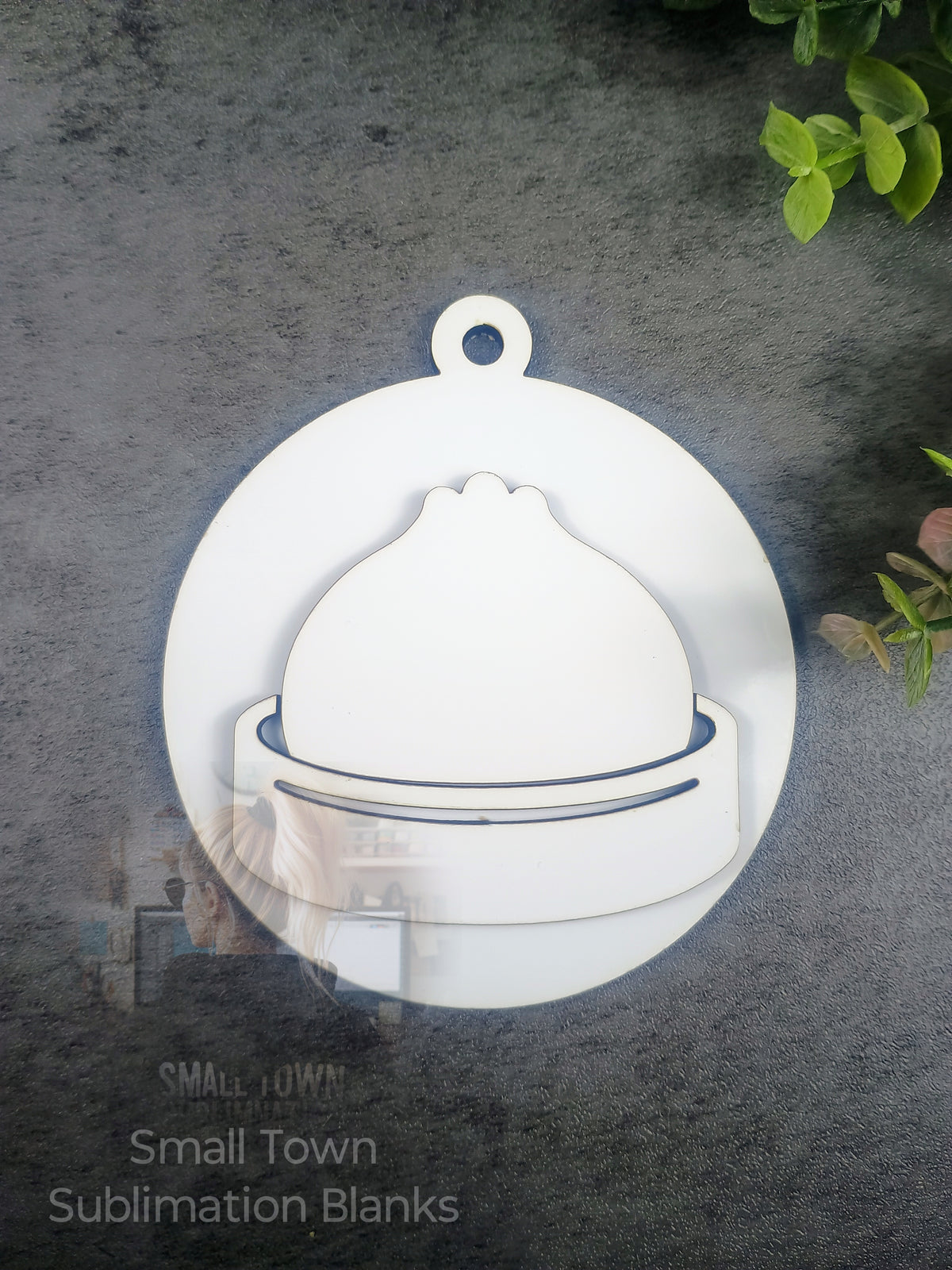 Dumpling Christmas ornament sublimation blank.