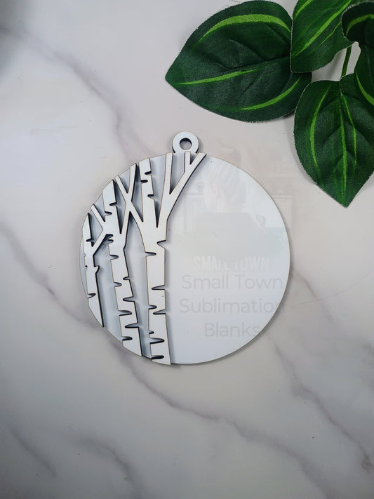 Sublimation blank layered, Round, tree brach blank.