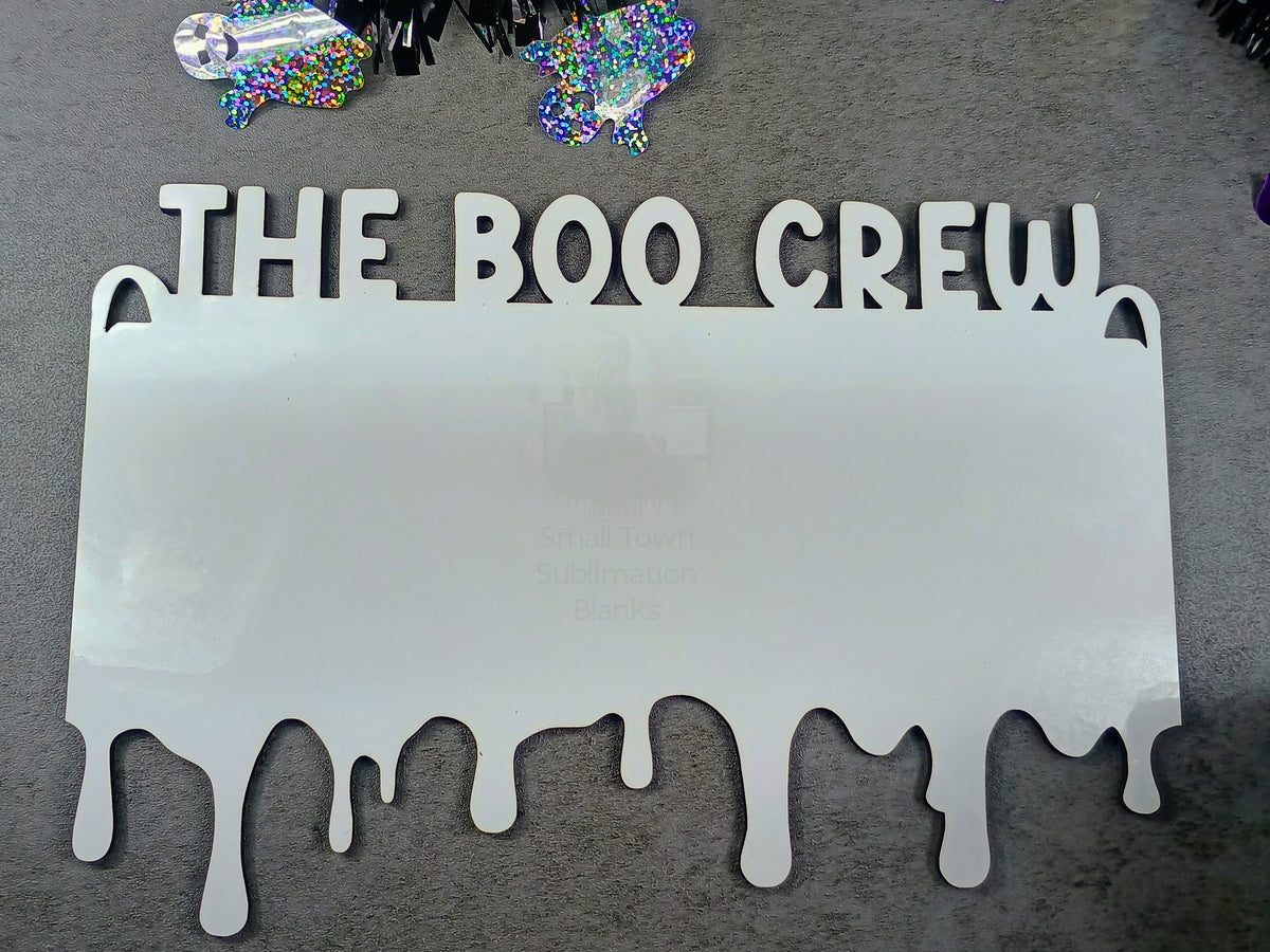 The Boo Crew Esign The Boo Crew hanging Halloween sign – Small Town Sublimation Blanks