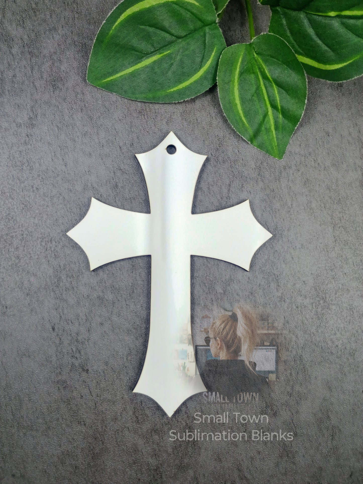 Cross Sublimation blank Christmas ornament