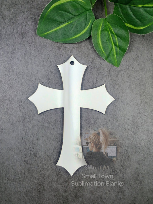 Cross Sublimation blank Christmas ornament