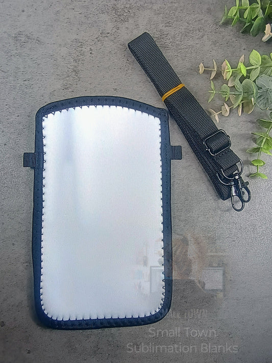 Cross body cell phone purse holder. Sublimation blank neoprene