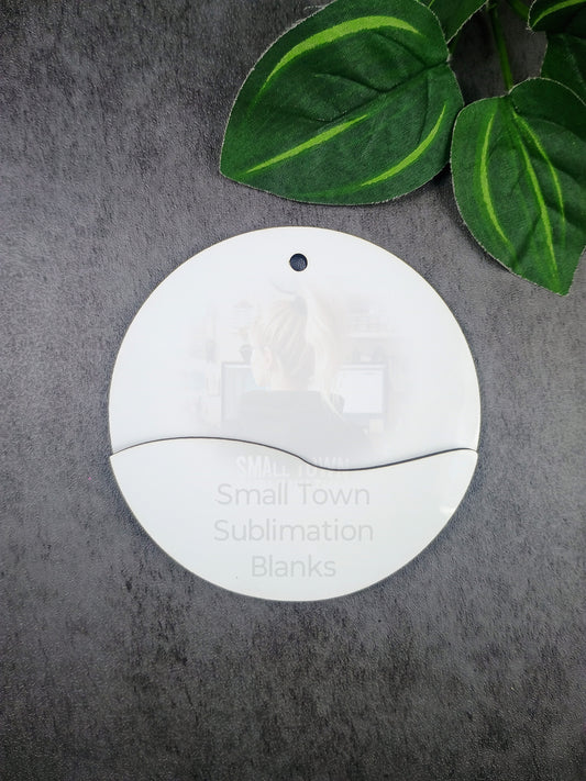 Wavy sublimation blanks Christmas Ornament