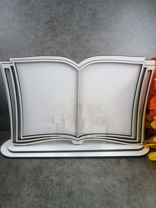 Layered open book display