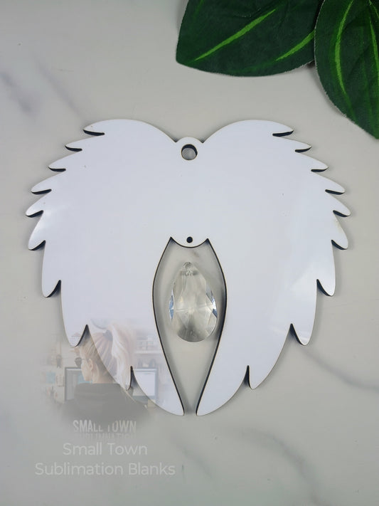 Angel wing tear drop hanger, sublimation Christmas ornament blank