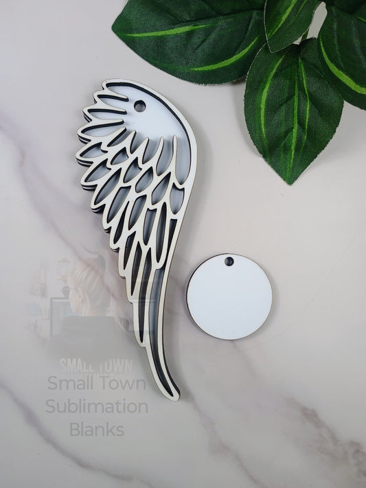 Angel wing hanger ornament