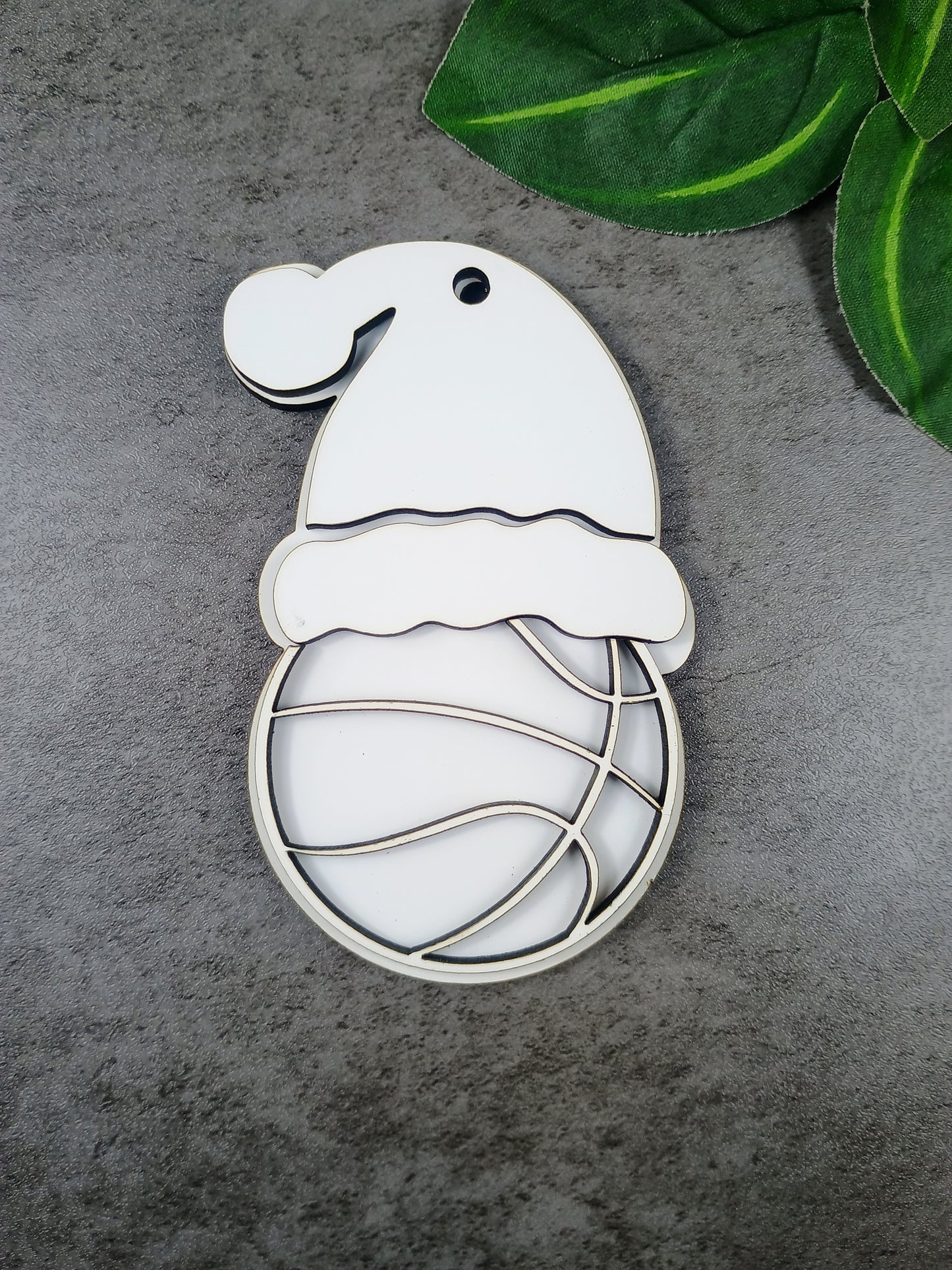 Sports Santa hat ornaments