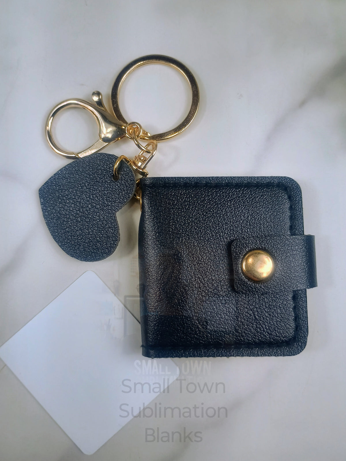 Mini keychain photo album sublimation blanks, PU leather