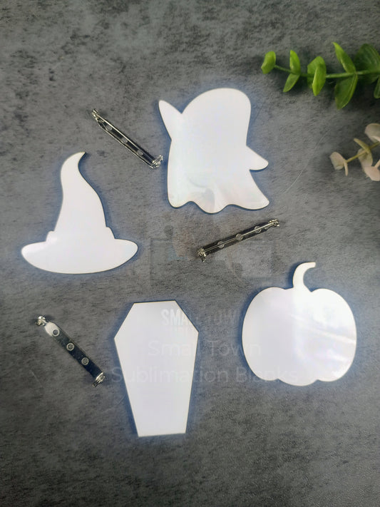 Halloween character button set, sublimation blank, spooky season