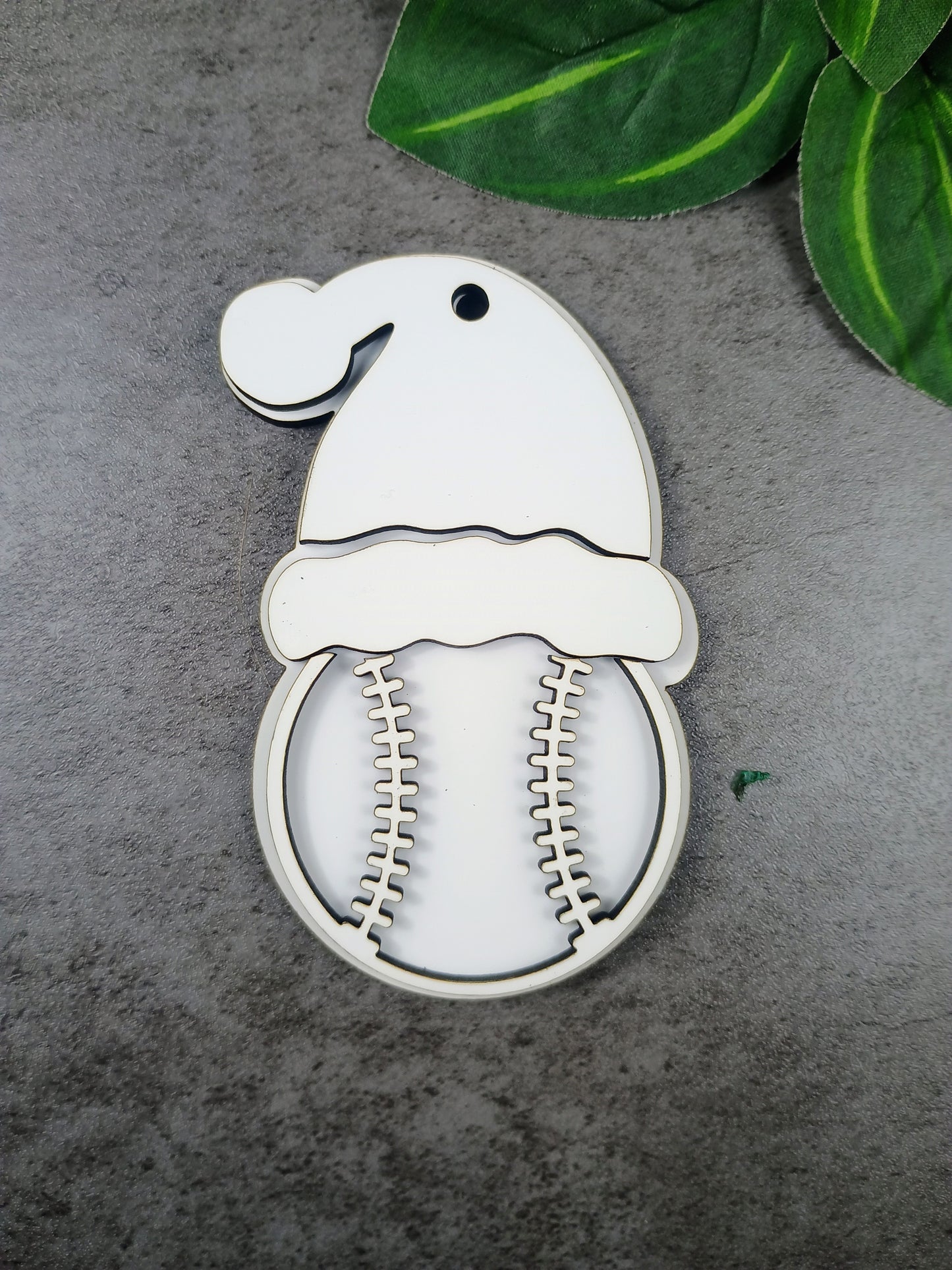 Sports Santa hat ornaments