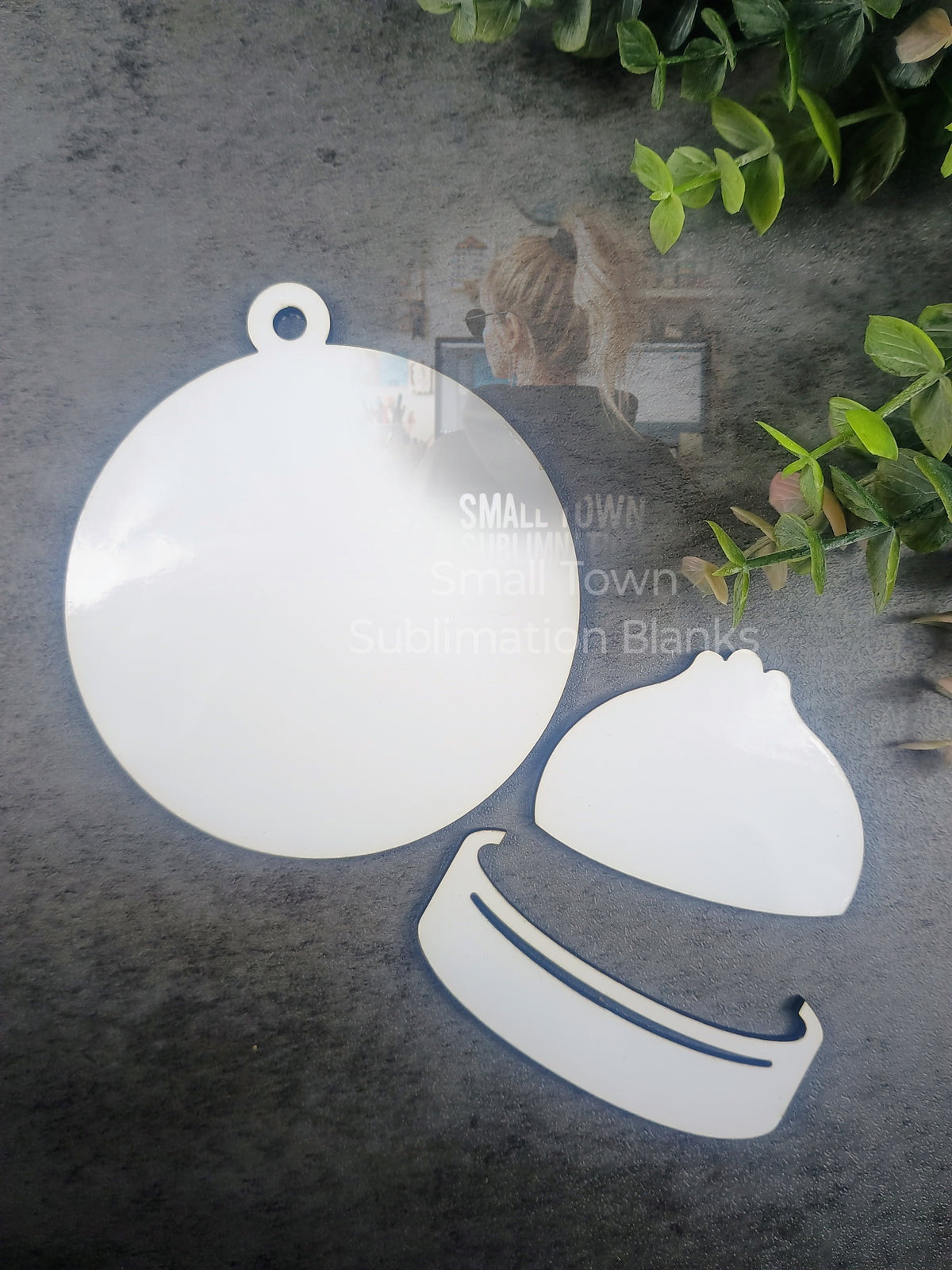 Dumpling Christmas ornament sublimation blank.