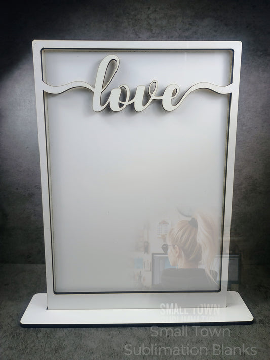Love frame 2D shelf sitter sublimation blank
